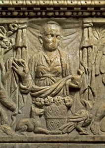 Representasjon av en blomsterhandler (relieff) av Roman Roman
