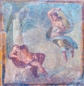 Selene og Endymion, 62–79 e.Kr., fra Herculaneum (freske) av Roman Roman