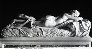 Sovende hermafroditt (marmor) (s/hvitt bilde)