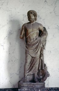 Statue av Asklepius, medisinens gud i den romerske religionen. Louvre-museet, Paris. av Roman Roman