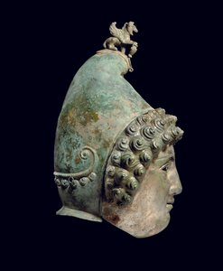 Crosby Garrett-hjelmen, sent på 1.-2. århundre e.Kr. (bronse) (se også 871728-34, 396159, 482018 og 413093-94) av Roman Roman