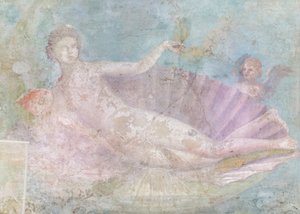 Venus på skall, maleri, 50–75 e.Kr. (freske) av Roman Roman