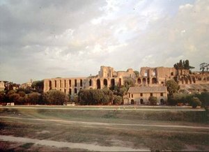 Utsikt over Palatinen fra Circus Maximus (bilde) (se også 99013) av Roman Roman