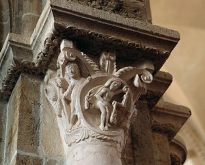 Libra (utskåret hovedstad) av Romanesque