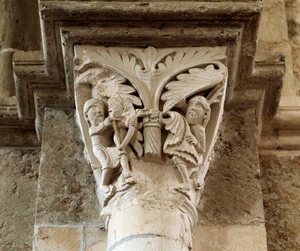 Kains død (utskåret hovedstad) av Romanesque