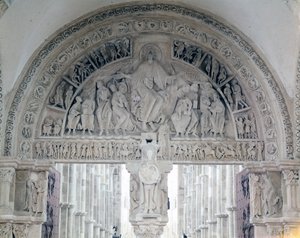 Vezelay Abbey (89), trommehinnen til basilikaen Santa Maria Magdalene. 1100-tallet