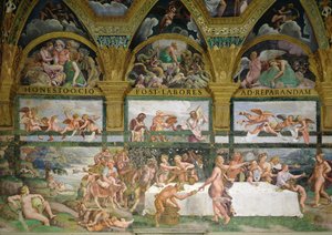 Chamber of Cupid and Psyche, forberedelser til gudenes bankett for bryllupet til Cupid og Psyche