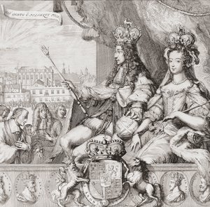 Kroningen av den engelske kongen William III og Queen Mary II 11. april
