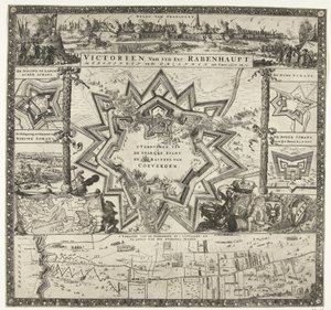 Seirer av Rabenhaupt i Groningen i årene 1672-1673 Victorien van syn exc. Rabenhaupt, i Groningen og Omlanden, int iaer 1672 og 73 (tittel på objekt)