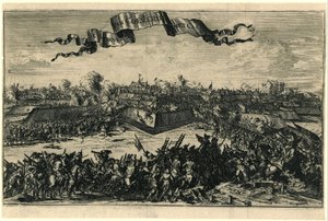 Erobringen av Coevorden 30. desember 1672 Erobringen av Coeverde med Cast[eel] (tittel på objekt)
