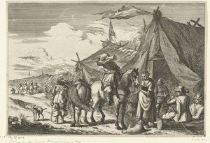 Rytterne hviler ved telt av Romeyn de Hooghe (rejected attribution)