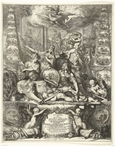 Allegori om Michiel de Ruyters død, 1676 av Romeyn de Hooghe