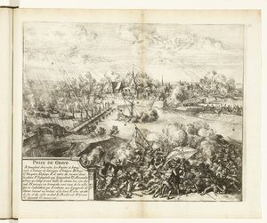 Beleg en inname van Grave, 1586 Opptak (tittel på objekt) Wars of Flanders (serietittel) av Romeyn de Hooghe