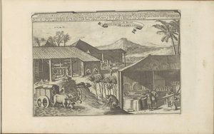 Brasilianske sukkerarbeidere Brasilise Suykerwerken / Sweets from Brasil (tittel på objekt) Øst- og Vestindia og andre steder (serietittel) av Romeyn de Hooghe