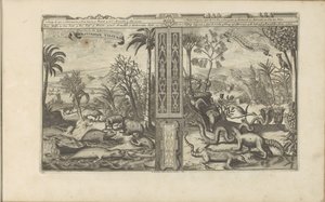 Dieren fra Vest-India Westindische Vissen, etc / Fishes, etc of the West Indies // Westindische Gedrochten / Monsters of the West Indies (tittel på objekt) Øst- og Vestindia og andre steder (serietittel) av Romeyn de Hooghe