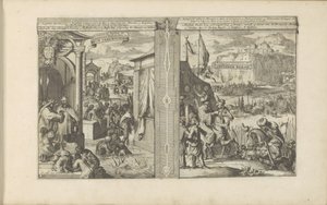 doopseremonier; Berg van Abessinië Doop-seremonien / Seremonier for dåpen til Abissins og Muscovites, etc // Abyssiner Bergh / Abissinie Mountains, etc (tittel på objekt) Øst- og Vestindia og andre steder (serietittel) av Romeyn de Hooghe