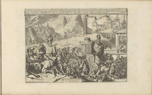Religiøse handlinger og seremonier i India Djevel- og idoltjeneste / Service Diabolique et Idolatres des Circassiens, etc (tittel på objekt) Les Indes Orientales et Occidentales et autres lieux (serietittel) av Romeyn de Hooghe