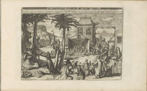 Huwelijksceremoniën Huwlyks-seremonien / bryllupsseremonier til indianerne og andre (tittel på objekt) Øst- og Vestindia og andre steder (serietittel) av Romeyn de Hooghe