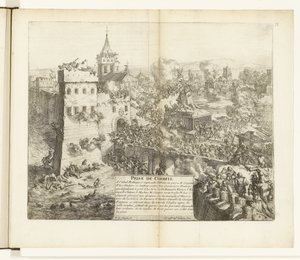 Inname van Corbeil, 1590 Capture of Corbeil (tittel på objekt) Wars of Flanders (serietittel) av Romeyn de Hooghe