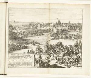 Tar Oudenaarde, 1582 Prize de Audenarde (tittel på objekt) Guerres de Flandres (serietittel) av Romeyn de Hooghe