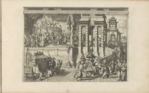 Mottaksseremonien bij de Chinezen Chineese Gasteryen en Pracht / Kinesernes fester og storhet (tittel på objekt) Øst- og Vestindia og andre steder (serietittel) av Romeyn de Hooghe