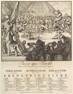 Pays qui Tombe: Hvem som faller først, Playman, who lasts, betaler kostnaden The Fall of the ....n.d. av Romeyn de Hooghe