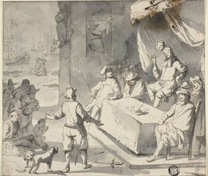 Scene fra nederlandsk historie: Supplikanter før linjal