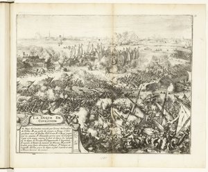 Slaget om Kauwenstein-diket, 1585 La digue de Covestein (tittel på objekt) Guerres de Flandres (serietittel) av Romeyn de Hooghe