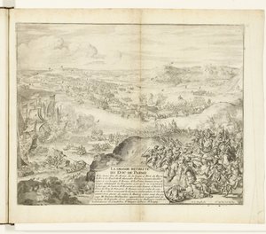 Retreat av hertugen av Parmas hær, 1592 La grande retreat du duc de Parme (tittel på objekt) Guerres de Flandres (serietittel) av Romeyn de Hooghe