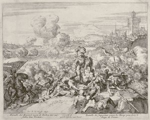 Vienna Print Cycle, Keiserens hær som kjemper med tyrkerne, 1683 av Romeyn de Hooghe