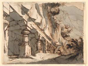 Scenedesign, hule og tempel