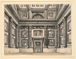 Scenedesign, Palace Interiør av Romolo Achille Liverani
