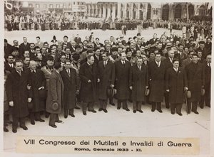 "VIII Congress of Maimed and Invalids of War - Roma, januar 1933 - 11" (s/hv-bilde) av Romolo del Papa