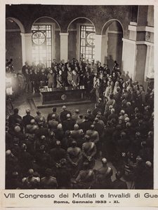 "VIII Congress of Maimed and Invalids of War - Roma, januar 1933 - 11" (s/hv-bilde) av Romolo del Papa
