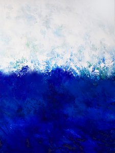 Deep Blue Wave – abstrakt av Ron Halfant