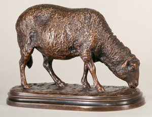 En beitende sau (bronse) (forsiden av 226301) av Rosa Bonheur