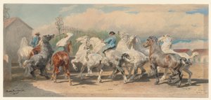 Retur fra hestemessen av Rosa Bonheur