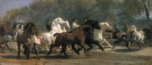 Studie for Hestemarkedet, 1852-54