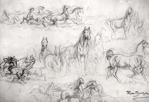 Studie av hester av Rosa Bonheur