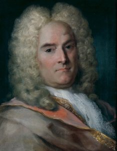 En gentleman i en grå kappe over en gullbrodert kåpe av Rosalba Giovanna Carriera