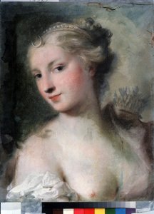 ""Diane"" (Diana) Pastellmaleri av Rosalba Giovanna Carriera (1657-1757) rundt 1746 Pushkin-museet, Moskva av Rosalba Giovanna Carriera