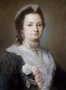 Portrett av en dame (pastell på papir) av Rosalba Giovanna Carriera
