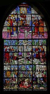 Vindu som viser scener fra livet til St Denis, 1530-40