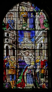 Vindu som viser henrettelsen av St Denis, 1530-40