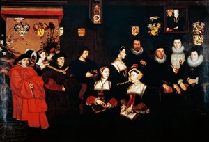 Sir Thomas More, hans far, hans husholdning og hans etterkommere, rundt 1593 av Rowland Lockey