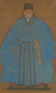 Portrett av kunstnerens oldemor Yizhai i en alder av åttifem...1561 eller 1621. av Ruan Zude