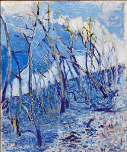 Landskap eller kastanjeskog,. ca. 1918-21 av Rubaldo Merello