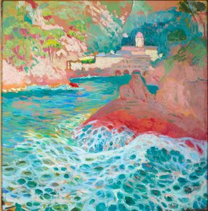 San Fruttuoso fra havet, ca. 1909 av Rubaldo Merello