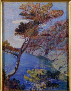 Utsikt over Portofino, Italia Maleri av Rubaldo Merello (1872-1922) Dim 60x46 cm Genes, Galleria d