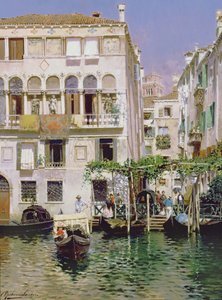 En kanalscene i Venezia